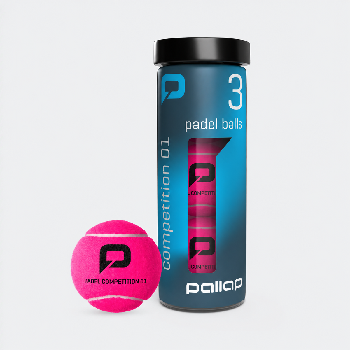 pallap Padel Balls Pink - Carton of 24 Tubes (3pc/per tube)